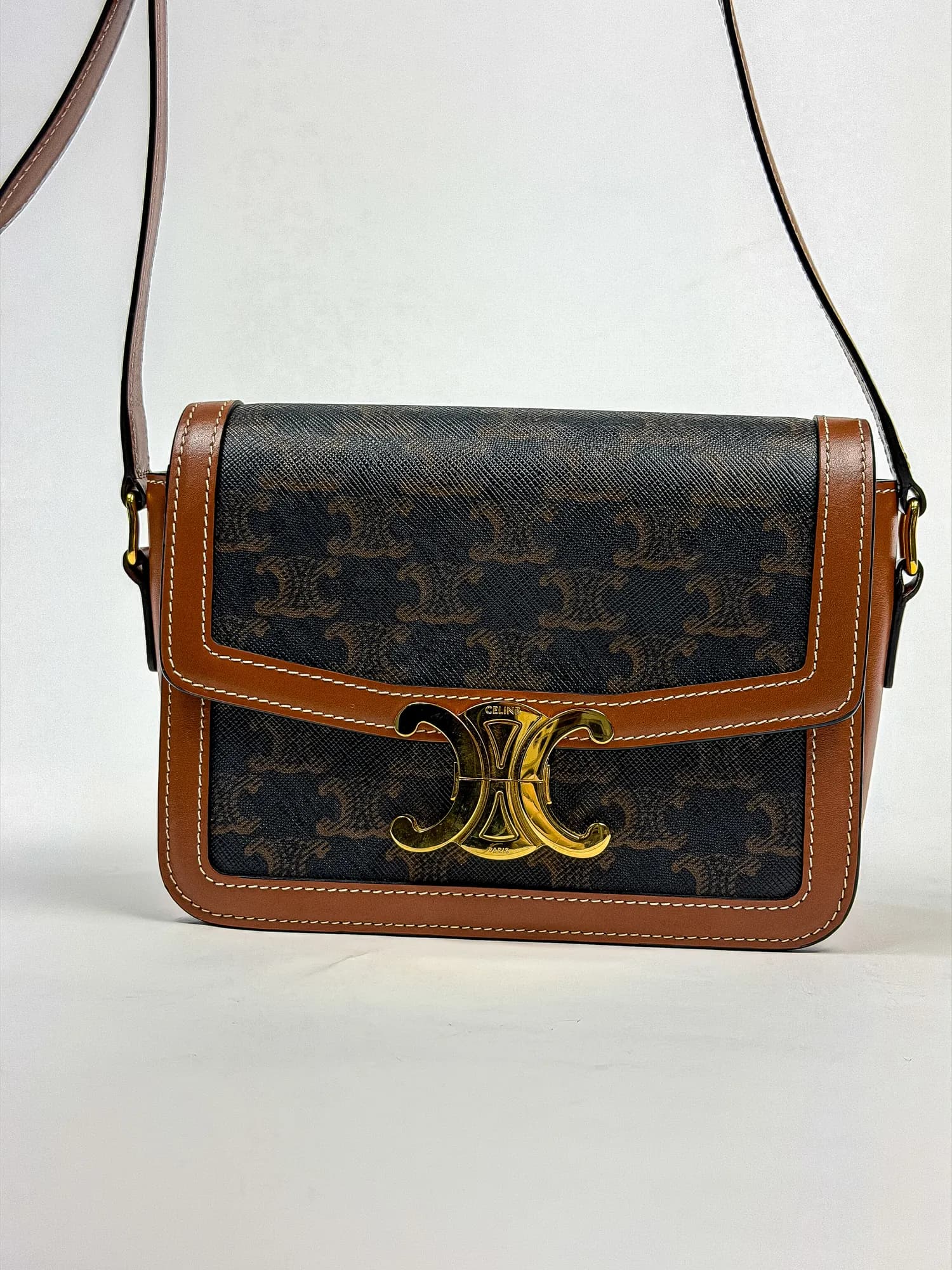 샐린느 틴 트리옹프 백 - 트리옹프 캔버스 & 카프스킨