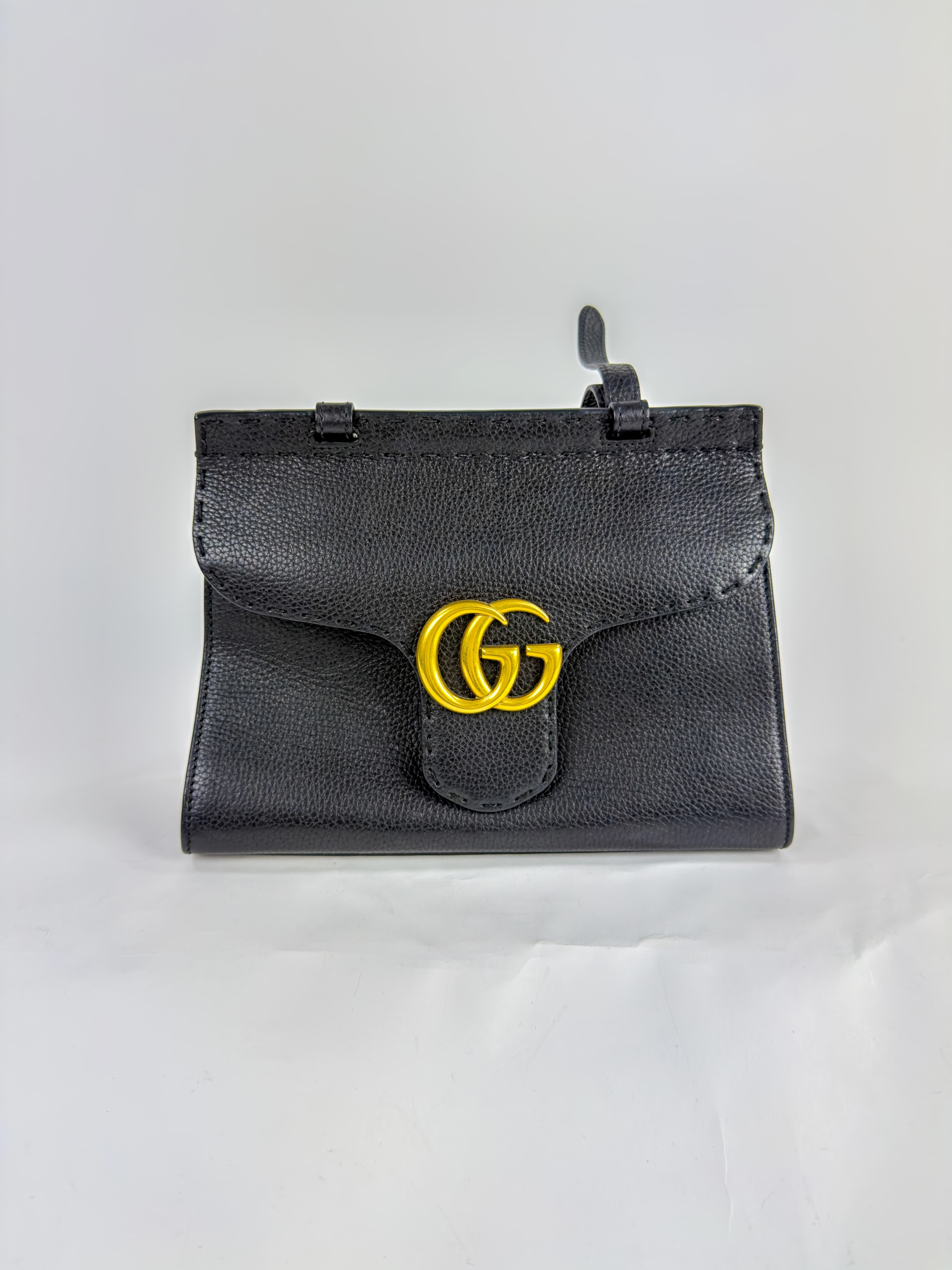 구찌 마몬트 미니 탑핸들백 2-WAY 블랙